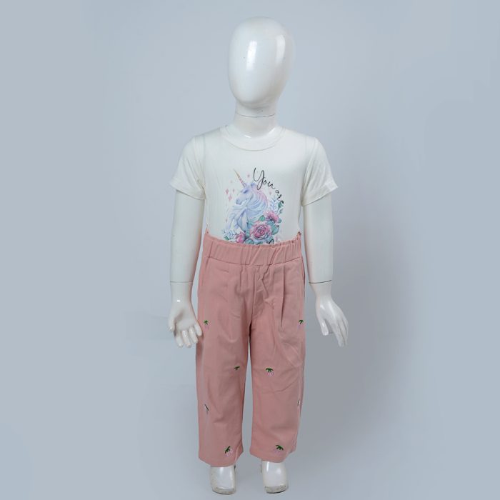 Girls Embroidered Pants