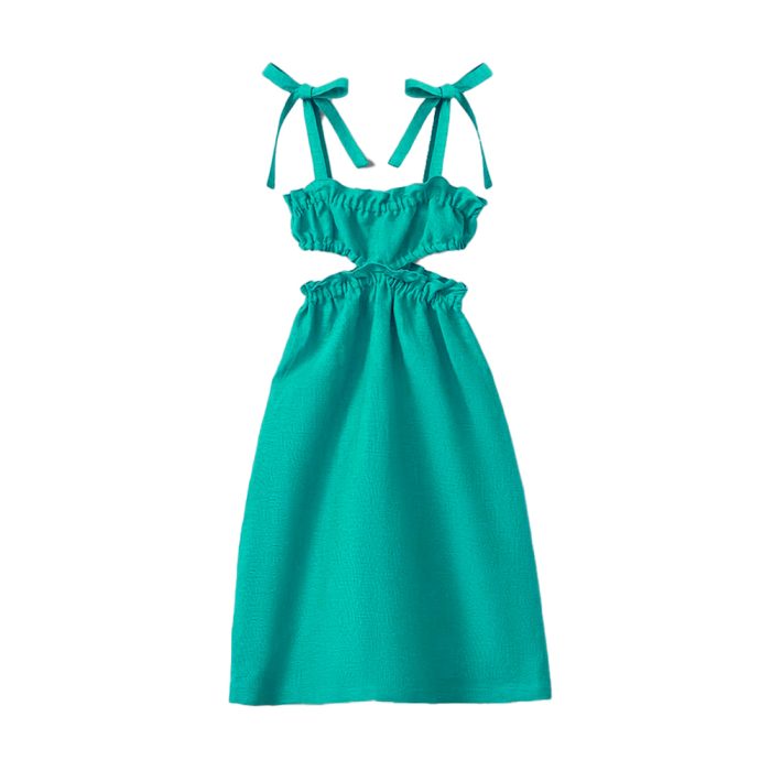 Retro Cutout Girls Dress
