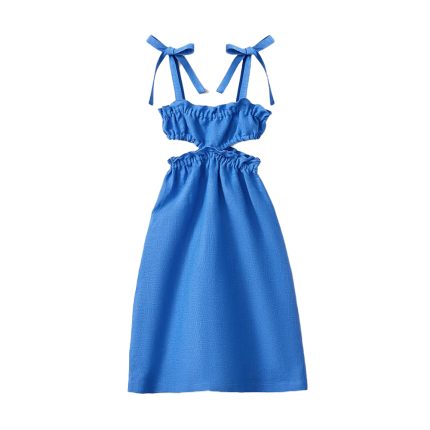 Retro Cutout Girls Dress