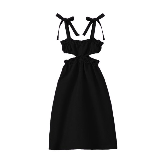 Retro Cutout Girls Dress