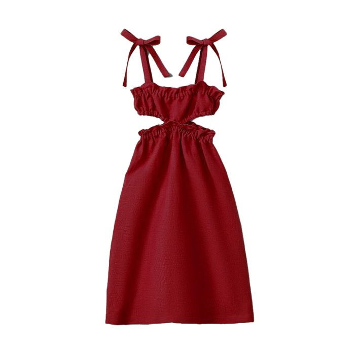Retro Cutout Girls Dress
