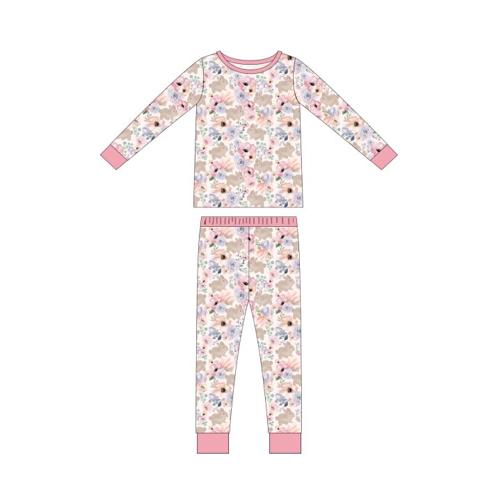 Long Sleeve Custom Print Kid Pajamas