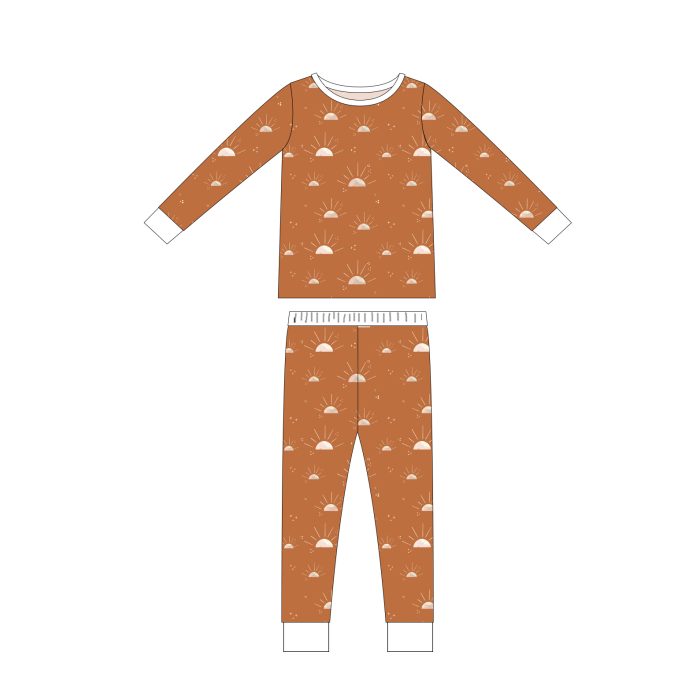 Long Sleeve Custom Print Kid Pajamas