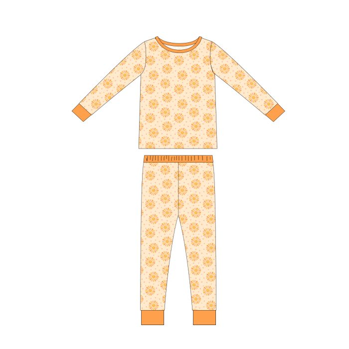 Long Sleeve Custom Print Kid Pajamas