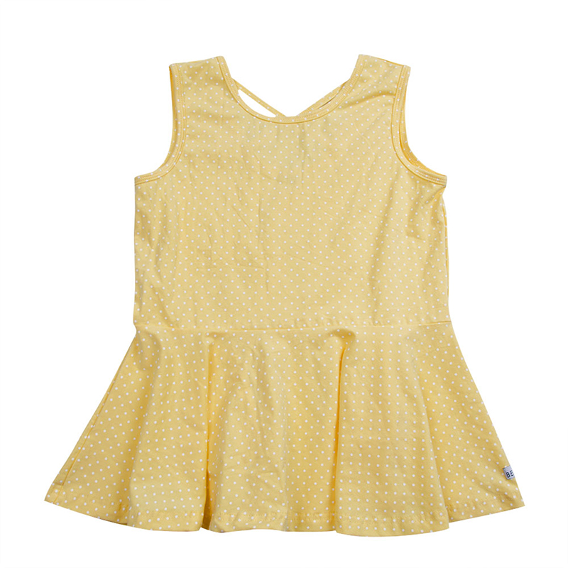 Custom Sleeveless Kid Girls Peplum Dresses