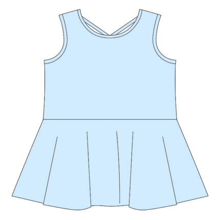 Custom Sleeveless Kid Girls Peplum Dresses