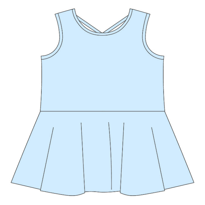 Custom Sleeveless Kid Girls Peplum Dresses