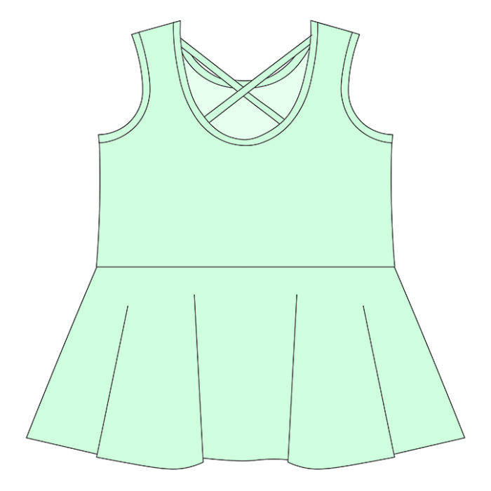 Custom Sleeveless Kid Girls Peplum Dresses