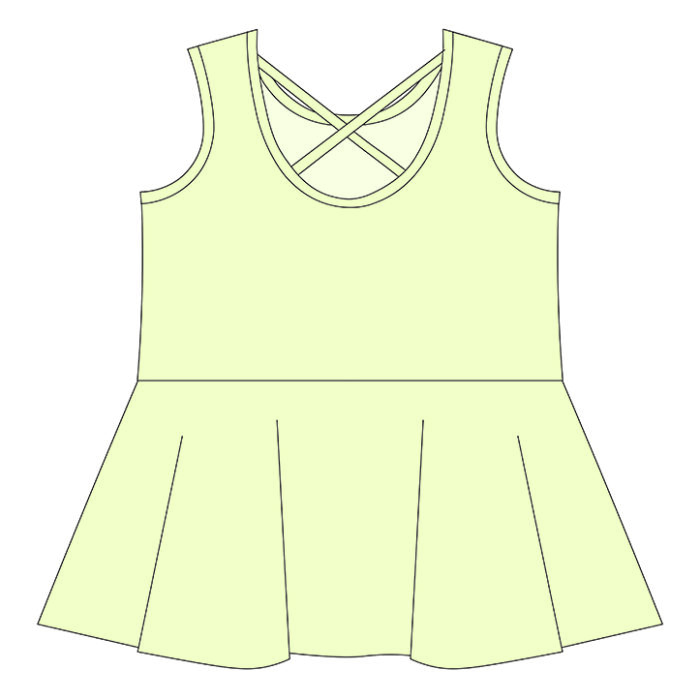 Custom Sleeveless Kid Girls Peplum Dresses