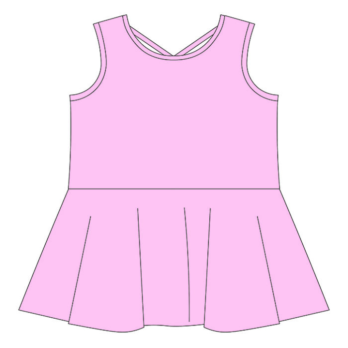 Custom Sleeveless Kid Girls Peplum Dresses