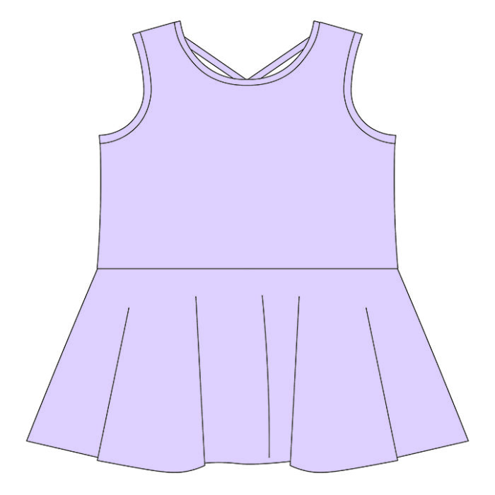 Custom Sleeveless Kid Girls Peplum Dresses