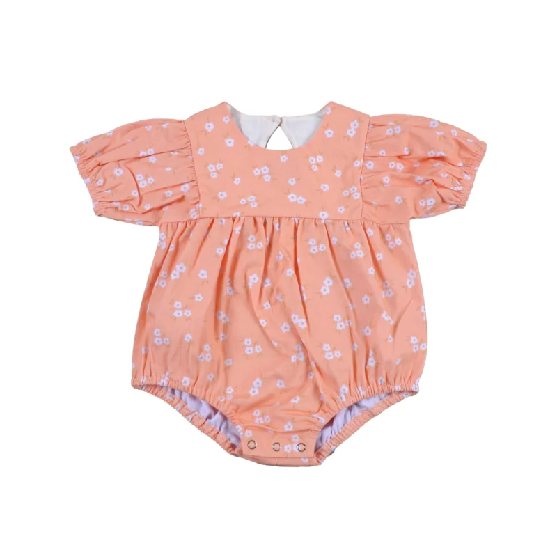 1-girl floral print romper