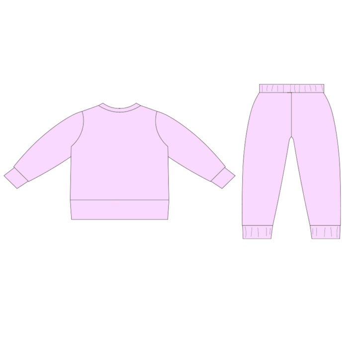 Kids Round Neck Long Sleeve Sweatshirt Sets