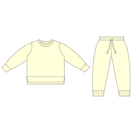 Kids Round Neck Long Sleeve Sweatshirt Sets
