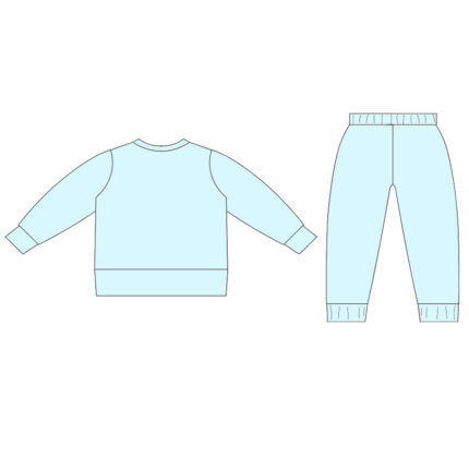 Kids Round Neck Long Sleeve Sweatshirt Sets