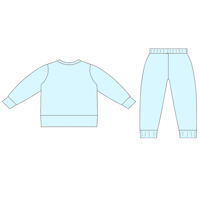 Kids Round Neck Long Sleeve Sweatshirt Sets