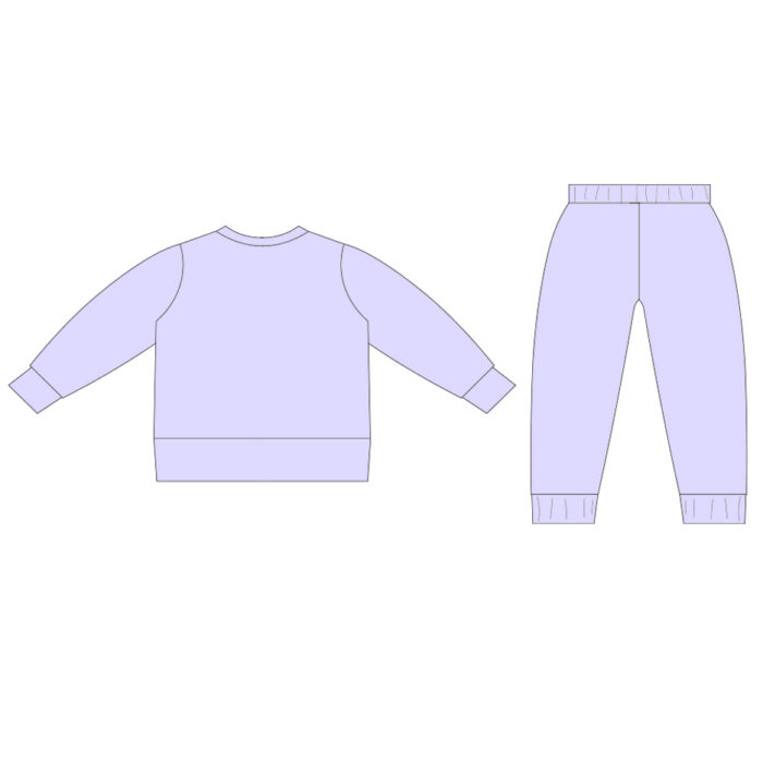Kids Round Neck Long Sleeve Sweatshirt Sets