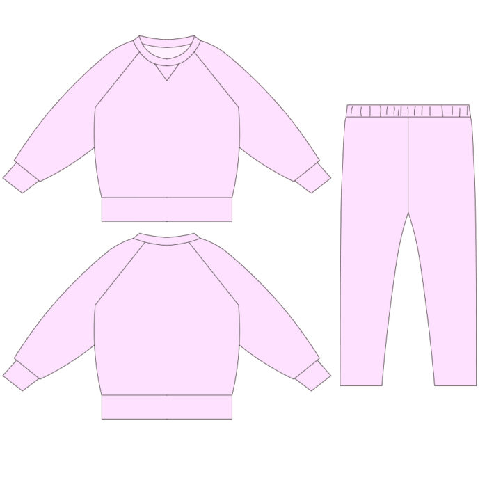 Kids Long Sleeve Loungewear Sets