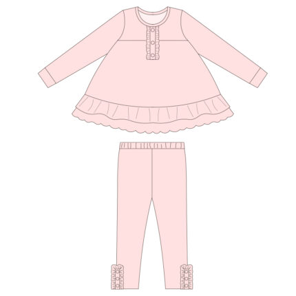 Kid Girls Ruffle Tunic & Legging Set