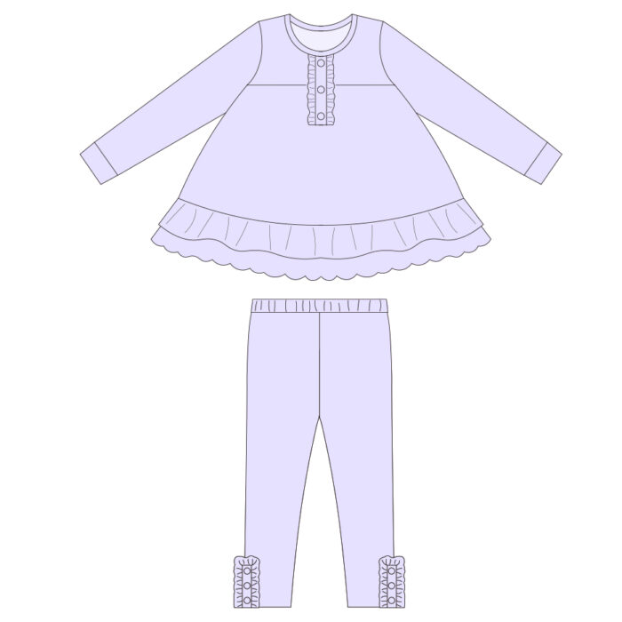 Kid Girls Ruffle Tunic & Legging Set