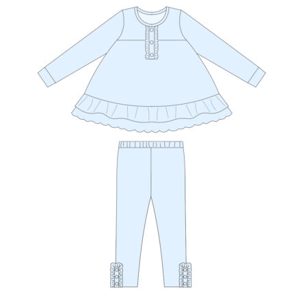 Kid Girls Ruffle Tunic & Legging Set