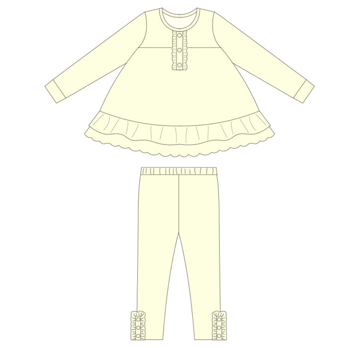 Kid Girls Ruffle Tunic & Legging Set