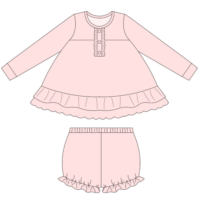 Kid Girls Ruffle Tunic & Knickers Set