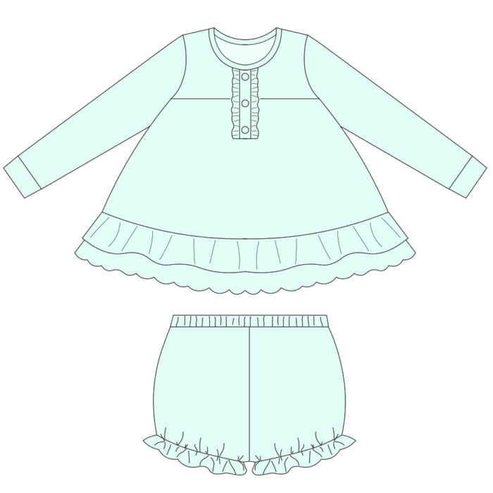 Kid Girls Ruffle Tunic & Knickers Set
