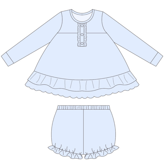 Kid Girls Ruffle Tunic & Knickers Set