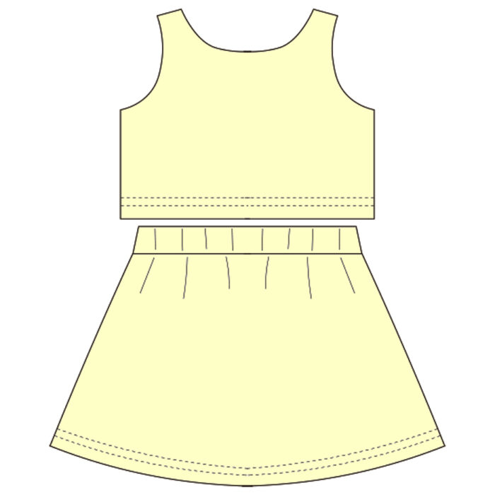 Girls Summer Sleeveless Custom Dresses Sets