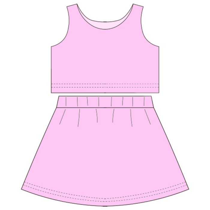 Girls Summer Sleeveless Custom Dresses Sets