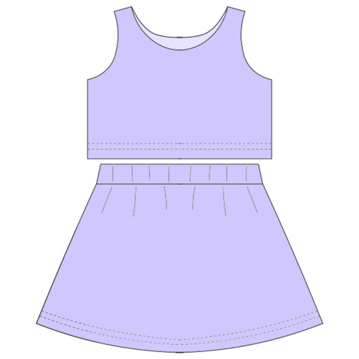 Girls Summer Sleeveless Custom Dresses Sets