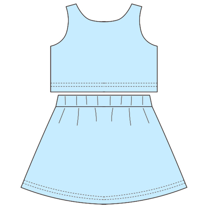 Girls Summer Sleeveless Custom Dresses Sets