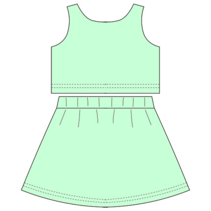 Girls Summer Sleeveless Custom Dresses Sets