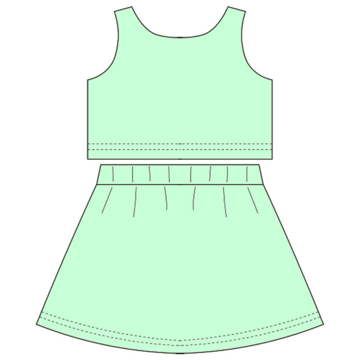 Girls Summer Sleeveless Custom Dresses Sets