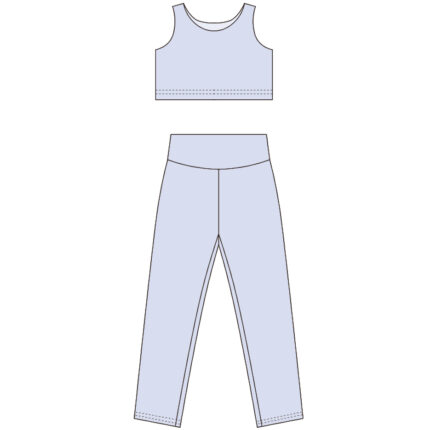 Women Round Neck Sleeveless Yoga Sport Set