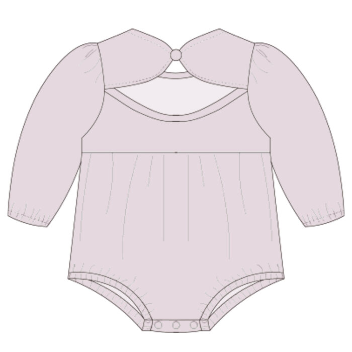 Long Sleeve Back Button Baby RomperLong Sleeve Back Button Baby Romper