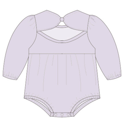 Long Sleeve Back Button Baby Romper