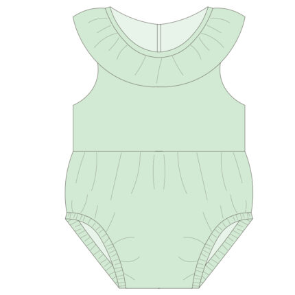 Summer Sleeveless Ruffled Baby Bodysuit