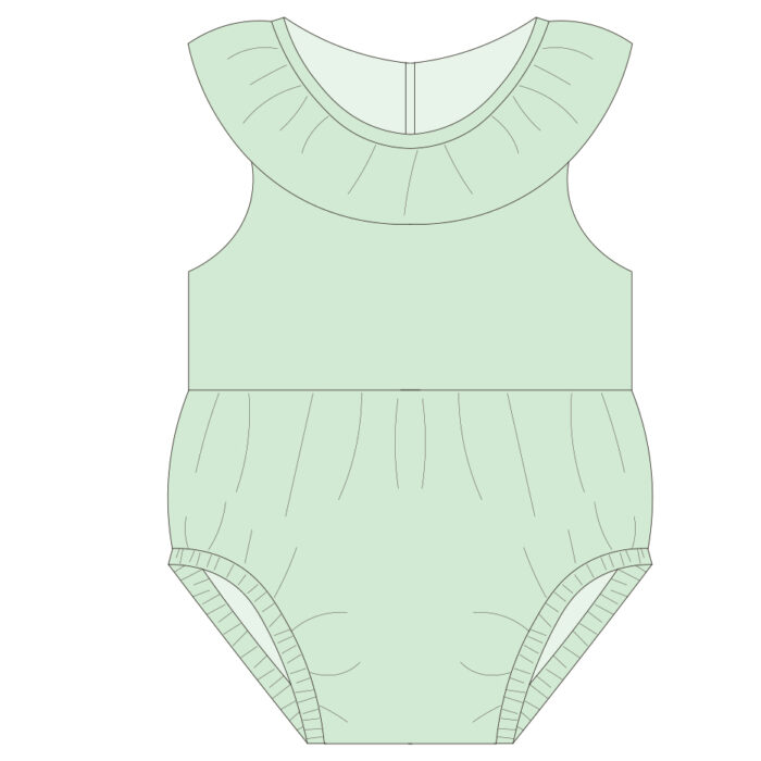 Summer Sleeveless Ruffled Baby Bodysuit