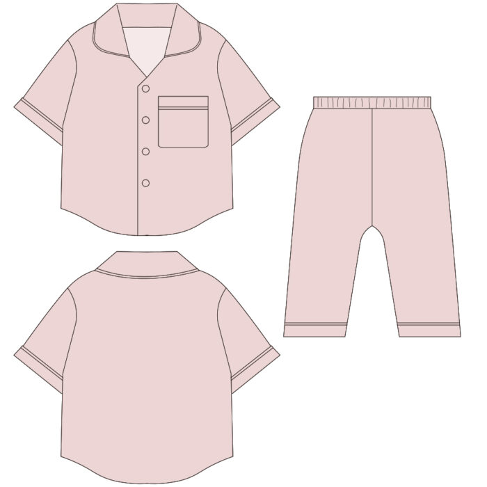 Kids Gingham Short Sleeve Top & Pants 2 Piece Set