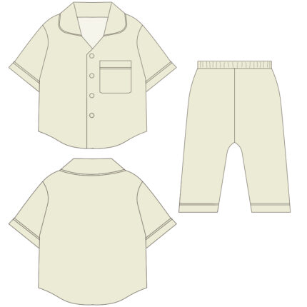 Kids Gingham Short Sleeve Top & Pants 2 Piece Set