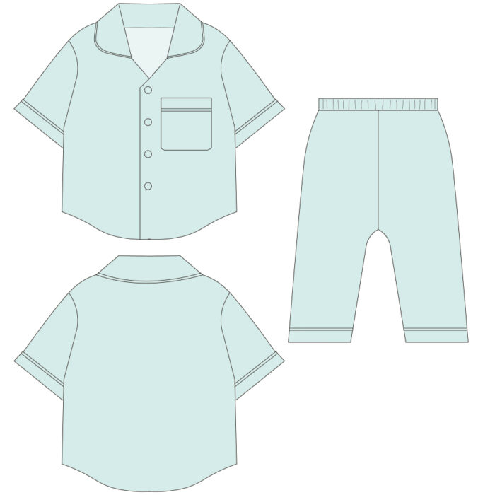 Kids Gingham Short Sleeve Top & Pants 2 Piece Set