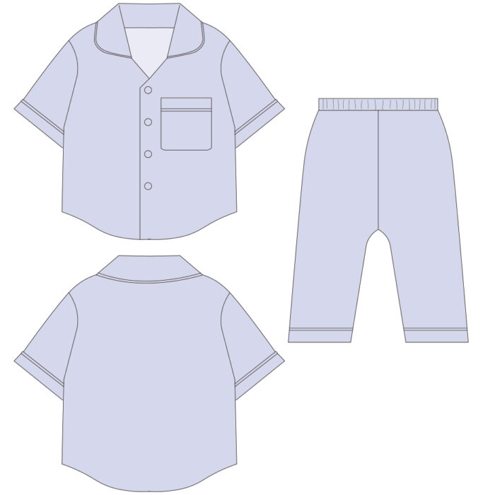 Kids Gingham Short Sleeve Top & Pants 2 Piece Set