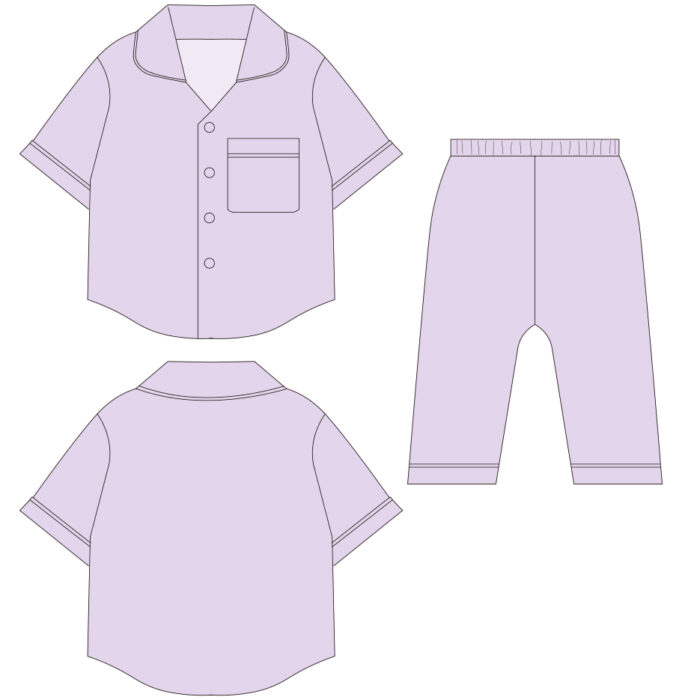 Kids Gingham Short Sleeve Top & Pants 2 Piece Set