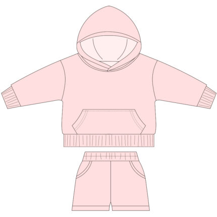 Kids Neutral Casual Sports Hooded Suit