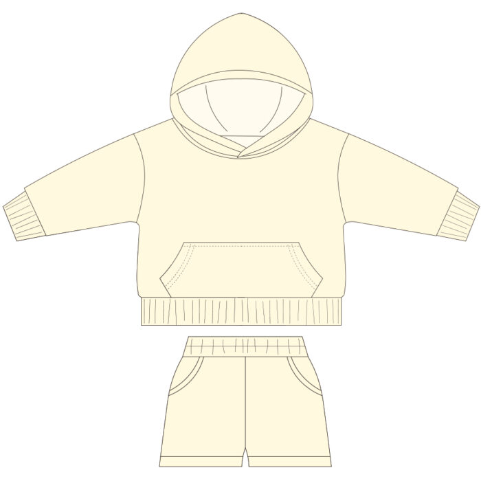 Kids Neutral Casual Sports Hooded Suit
