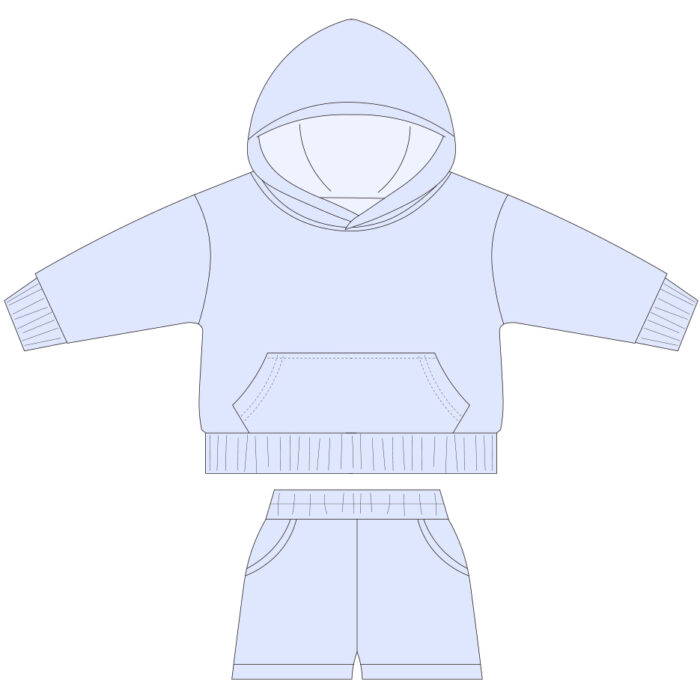 Kids Neutral Casual Sports Hooded Suit