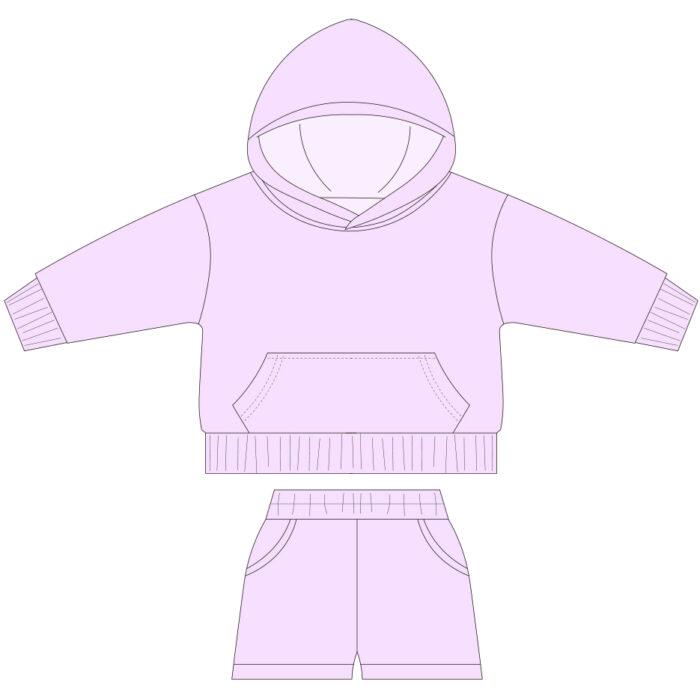 Kids Neutral Casual Sports Hooded Suit