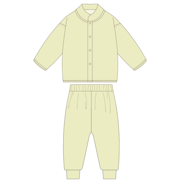 Children Minimal Fleece Long 2 Pieces Set